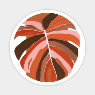 Abstract Monstera Magnet